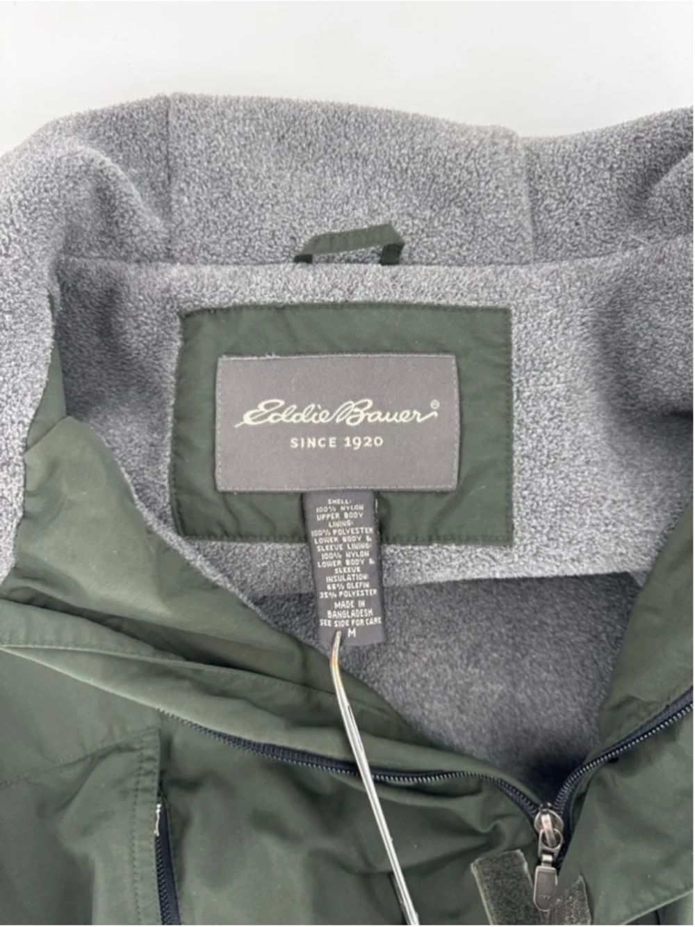 Eddie Bauer Men's Performance Jacket Large Green Gray - Picture 5 of 6